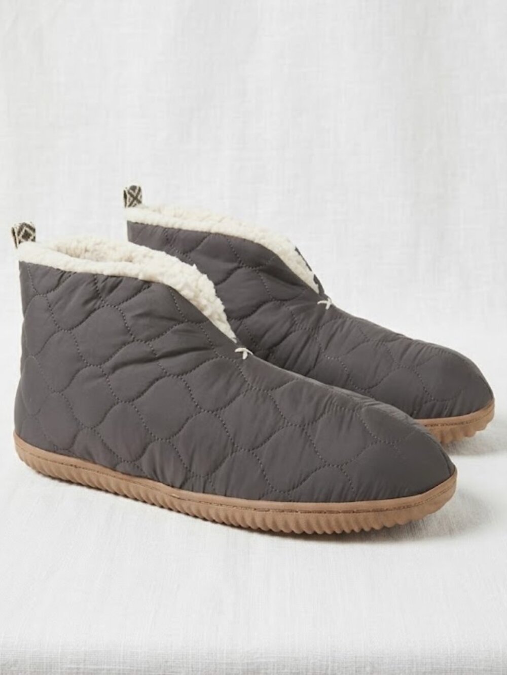 NWT Dearfoams Warm Up Quilted Bootie Slippers Memory Foam Men's M 9-10